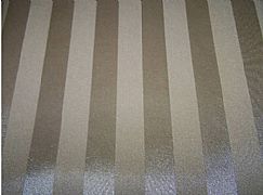 COMMERCIAL STRIPED SHOWER CURTAIN GOLD LATTE INCLUDES 12 HOOK NEW 180 cm X 180 cm